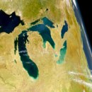 Wysokość n.p.m. brzegu Jeziora Górnego wynosi 183 m, jeziora Michigan 177 m, Huron 176 m, Eire 174 m. Na jakiej wysokości n.p.m. leży brzeg jeziora Ontario?